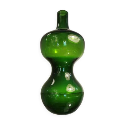 Double bulb green vase 09310