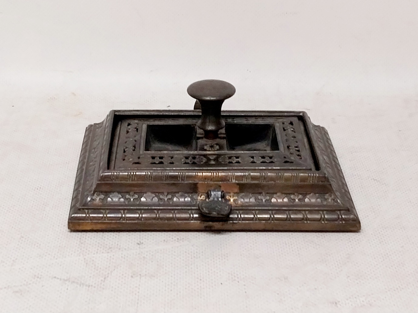 Antique metal notary's office. 09817