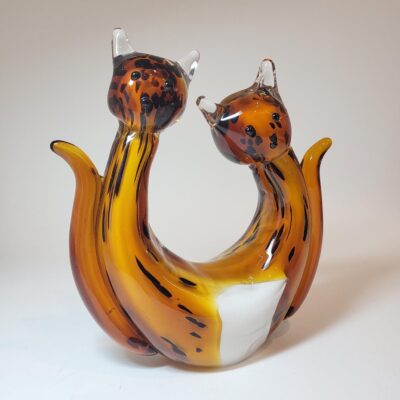 Vintage Murano glass cat statue. 10735. Rental for events, advertising, series, films.
