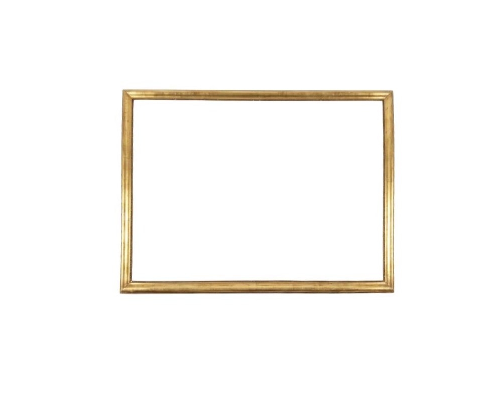 Marco dorado rectangular para espejos o cuadros con estilo clásico alquiler para eventos, publicidad, peliculas y series
