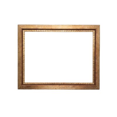 Marco de madera dorado de estilo vintage con un diseño rectangular y bordes decorativos alquiler para eventos, publicidad, peliculas y series