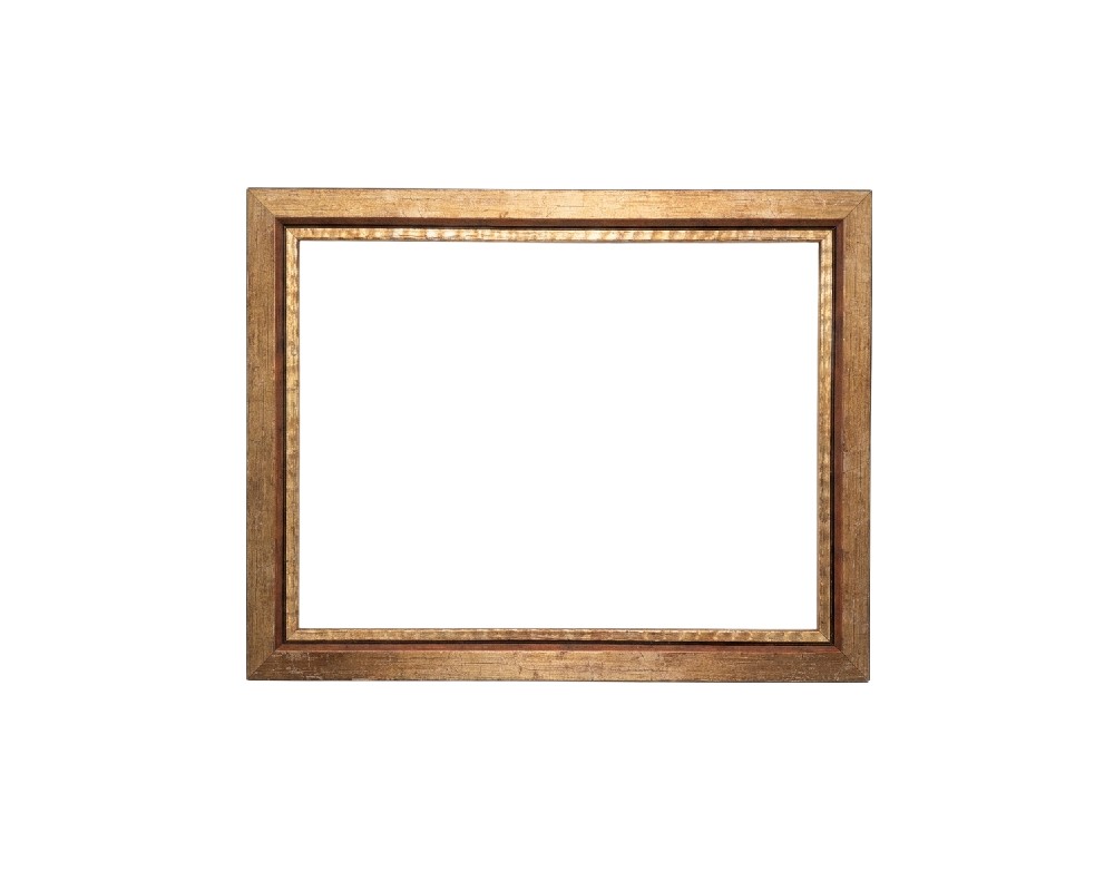 Marco de madera dorado de estilo vintage con un diseño rectangular y bordes decorativos alquiler para eventos, publicidad, peliculas y series