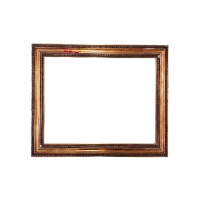 Marco de madera de estilo barroco o Art Nouveau con un acabado dorado alquiler para eventos, publicidad, peliculas y series