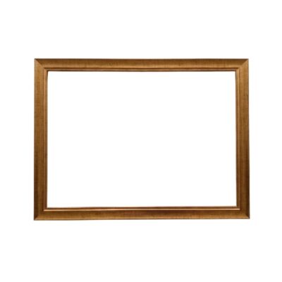 Marco de fotos vacío de color marrón claro o dorado, con forma rectangular y diseño sencillo alquiler para eventos, publicidad, peliculas y series