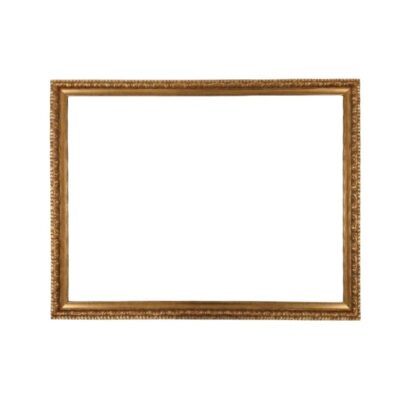 Marco dorado rectangular estilo barroco europeo de madera tallada alquiler para eventos, publicidad, peliculas y series