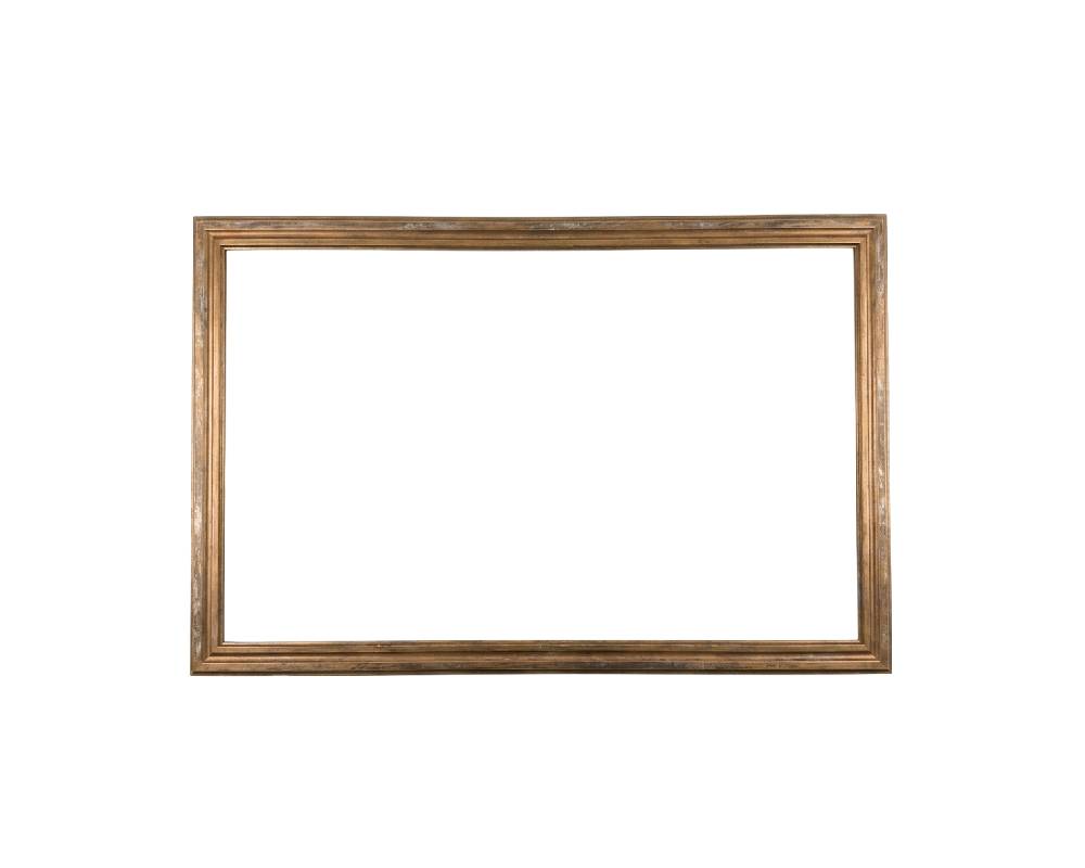 Este es un marco de madera de estilo rústico y vintage, disponible en color dorado alquiler para eventos, publicidad, peliculas y series