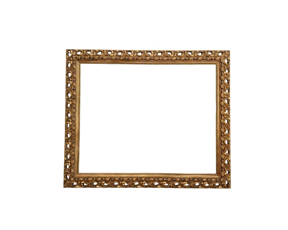 Marco de fotos dorado ornamentado estilo barroco alquiler para eventos, publicidad, peliculas y series