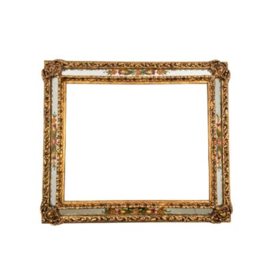 Marco de madera dorada de estilo barroco o brocante, probablemente de mediados del siglo XX alquiler para eventos, publicidad, peliculas y series