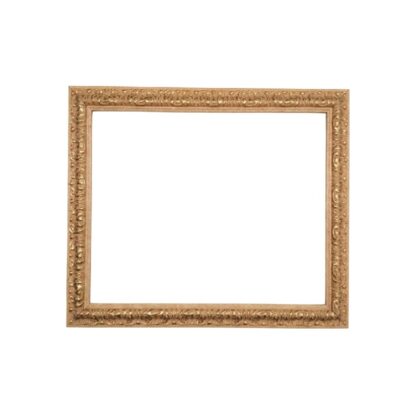Marco de cuadros de madera estilo barroco con un acabado dorado antiguo alquiler para eventos, publidad, peliculas y series