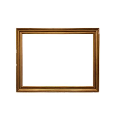 Marco dorado rectangular de estilo clásico o vintage para fotos o cuadros alquiler para eventos, publicidad, pelicula y series
