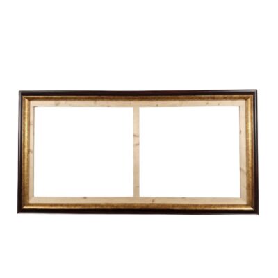 Marco de bastidor de madera de pino diseñada para enmarcar lienzos de gran tamaño, con un acabado dorado alquiler para eventos, publicidad, peliculas y series