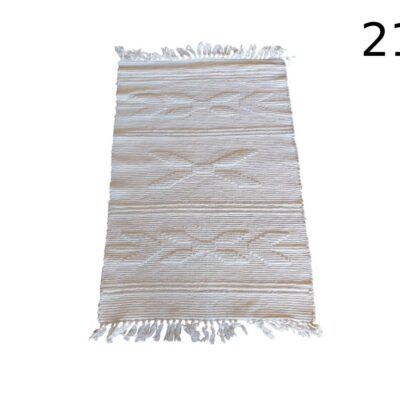 Alfombra de algodón estilo bereber con flecos en los extremos alquiler para eventos, publicidad, peliculas y series