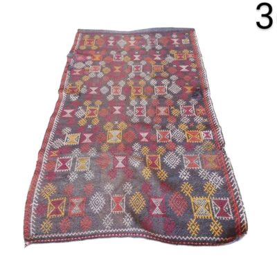 Alfombra Kilim turca vintage hecha a mano con lana orgánica y motivos geométricos tradicionales alquiler para eventos, publicidad, peliculas y series