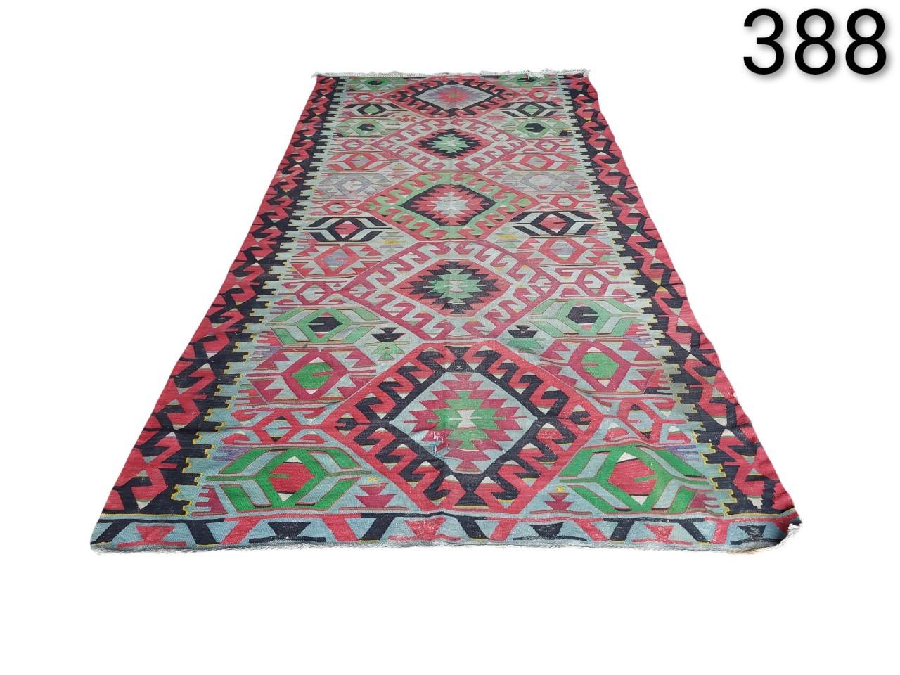 Alfombra Kilim turca vintage hecha a mano con lana y algodón alquiler para eventos, ,publicidad, peliculas y series