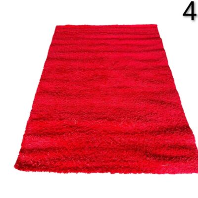 Alfombra roja de pelo largo tipo shaggy para sala o dormitorio alquiler para eventos, publicidad, peliculas y series