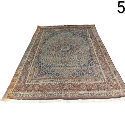 Hand knotted Persian rug with an intricate central medallion pattern for hire for events, advertising, films and series.