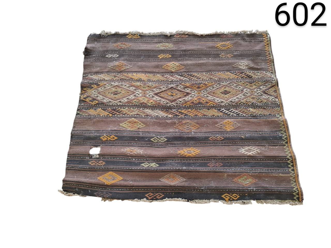 Handmade vintage turkish wool Kilim rug for rent for events, advertisement, movies and series