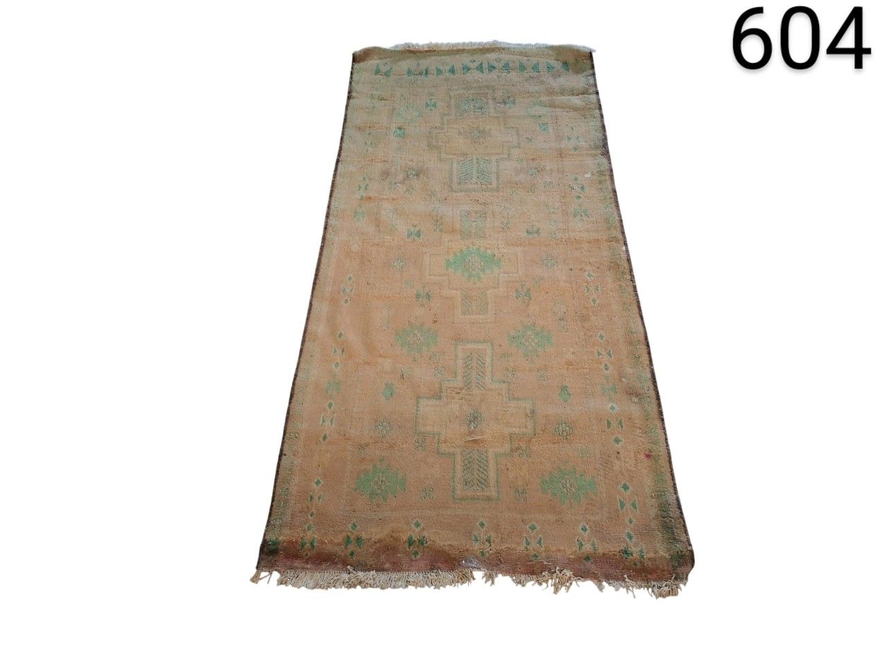 Vintage Turkish handmade wool Oushak rug for rent for events, advertising, movies and series