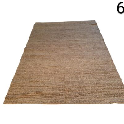 Natural beige jute carpet for rent for events, advertising, films and series.