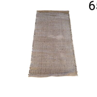 Rectangular beige natural jute rug for rent for events, advertising, films and series.