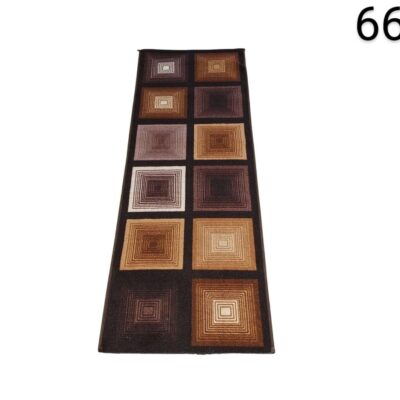 Hallway style carpet with brightly coloured squares and anti-slip backing for rent for events, advertising, films and series.