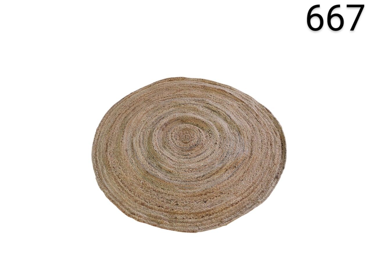Alfombra redonda de yute natural tejida a mano alquiler para eventos, publicidad, peliculas y series