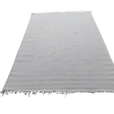 Theko Happy Cotton 100% cotton flat weave carpet in grey colour for rent for events, advertising, movies and series.