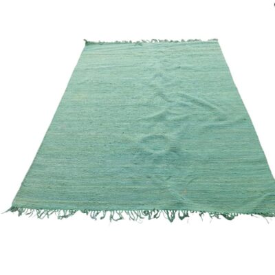 Pergamon flat weave mint cotton carpet for rent for events, advertising, films and series.
