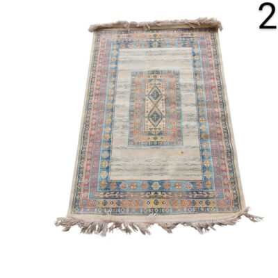 Alfombra de área estilo Oushak con un diseño vintage descolorido alquiler para eventos, publicidad, peliculas y series