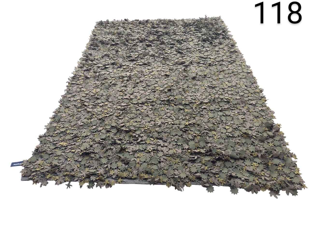 Green and brown ghillie leaf carpet for rent for events, advertising, films and series.