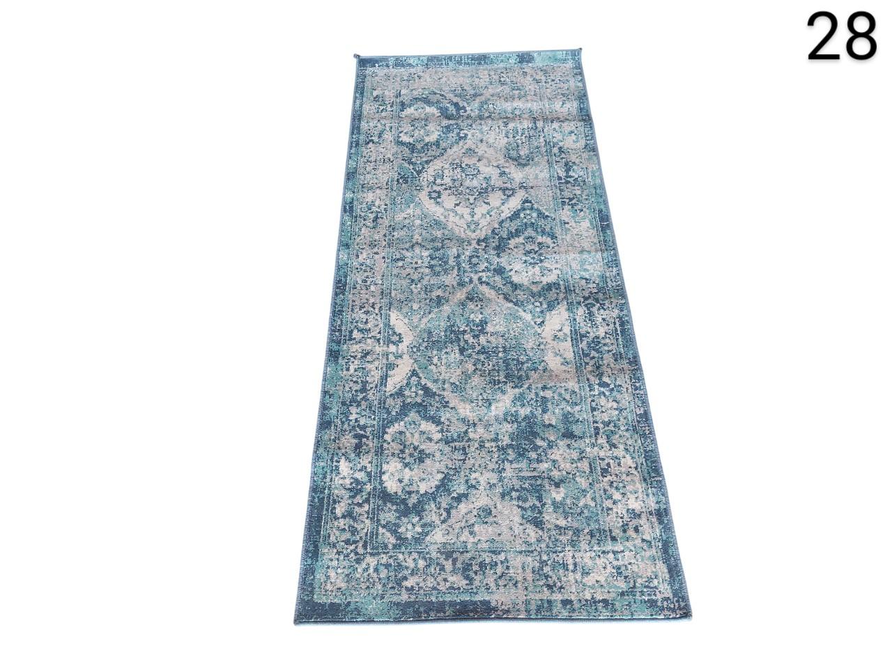Alfombra de pasillo de la colección Safavieh Victoria en color azul y gris alquiler para eventos, publicidad, peliculas y series