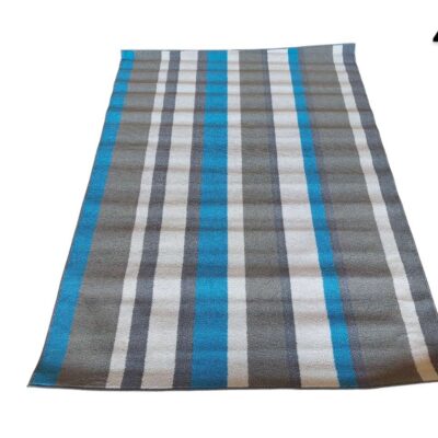 Alfombra de rayas azules, grises y blancas, apta para uso interior y exterior alquiler para eventos, publicidad, peliculas y series