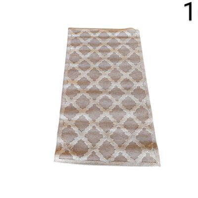 Alfombra moderna de tejido plano con un diseño marroquí de enrejado en color beige alquiler para eventos, publicidad, peliculas y series