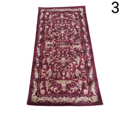 Alfombra de diseño oriental con patrón floral en color granate alquiler para eventos, publicidad, peliculas y series