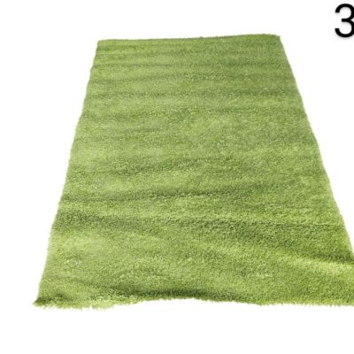 Alfombra shaggy de color verde de pelo largo de la marca Traum para sala de estar alquiler para eventos, publicidad, peliculas y series