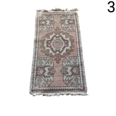 Alfombra turca vintage de estilo Oushak con tonos rosados y marrones alquiler para eventos, publicidad, peliculas y series