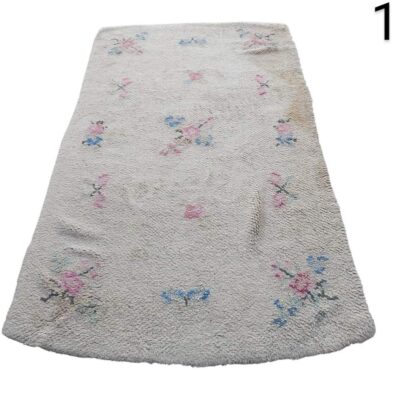 Alfombra turca vintage estilo Oushak con estampado floral alquiler para eventos, publicidad, peliculas y series