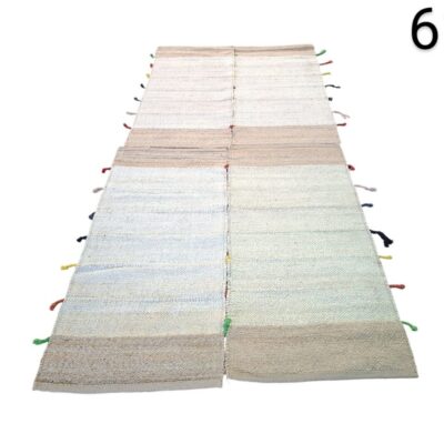 Jute rugs from IKEA's RAKLEV collection in multicoloured beige for rent for events, advertising, films and series.
