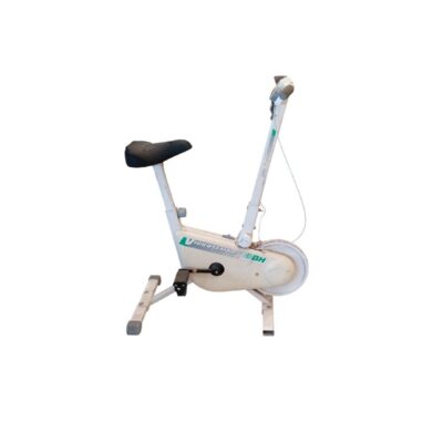 BH Fitness Vibrotempo exercise bike, recognisable by its white frame with green accents and compact design; available for hire for events, advertising, films and TV series