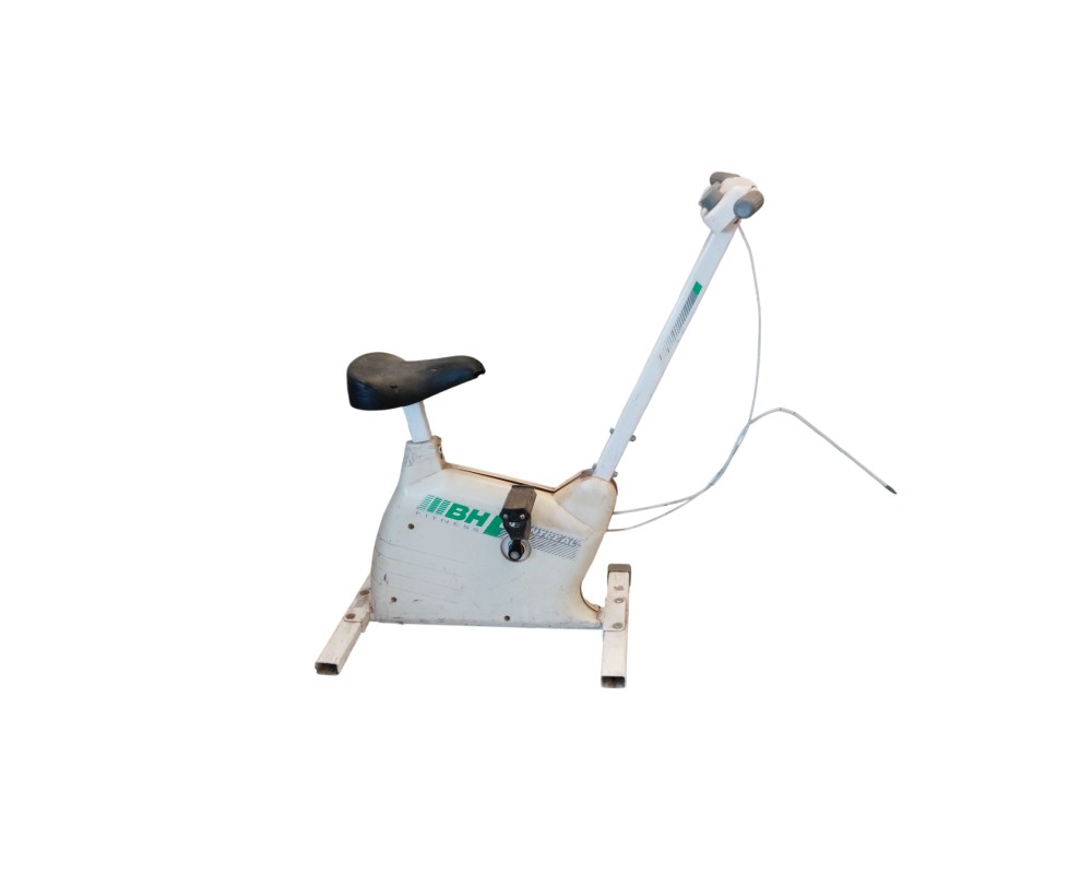 White BH Fitness 02 exercise bike available for hire for events, advertising, films and TV series