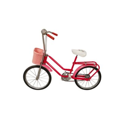 Classic-style children’s bike, BH Happy Vintage model, with 14-inch wheels and a pink front basket – available for hire for events, advertising, films and TV series
