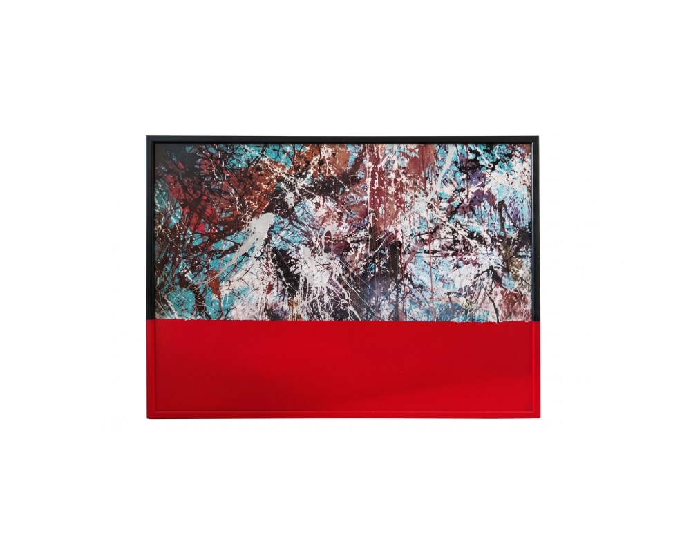 A chromatic reinterpretation of a framed artwork through the partial application of colour. Painting on the frame and the original photographic surface. Available for hire for events, advertising, films and TV series