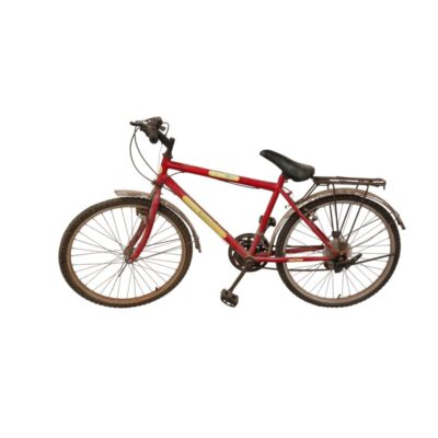 Red Kingston Bulldog 26-inch mountain bike available for hire for events, advertising, films and TV series