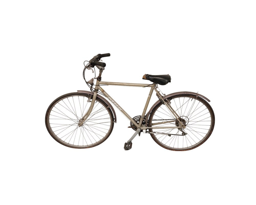 Vintage MBK bicycle with a classic-style metal frame and matching mudguards – available for hire for events, advertising, films and TV series