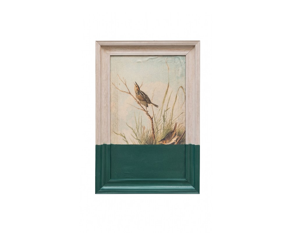 A chromatic reinterpretation of a framed artwork through the partial application of colour. Painting on the frame and the original picture surface. Available for hire for events, advertising, films and TV series