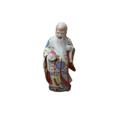 Porcelain figurine depicting Shou Xing, a traditional Chinese deity symbolising longevity; available for hire for events, advertising, films and TV series
