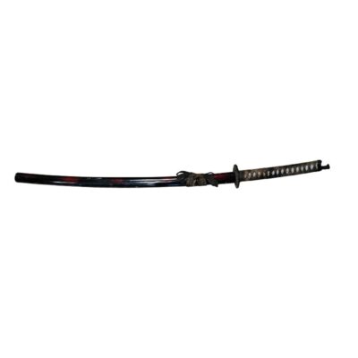 espada ornamental de estilo japonés, presentada de forma horizontal sin soporte alquiler para eventos, publicidad, peliculas y series