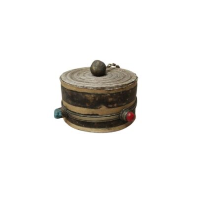A traditional container of Tibetan or Himalayan origin, commonly known as a tsha-tsha box or a small case for relics or amulets, available for hire for events, advertising, films and TV series