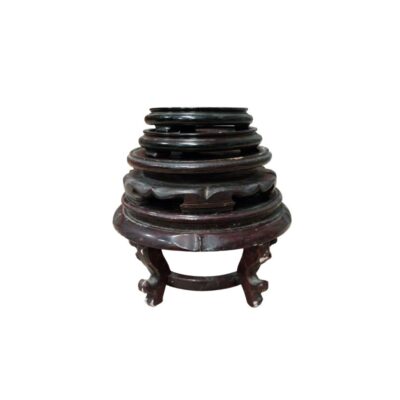 A decorative carved wooden stand, traditionally known as a plinth or display base, designed to showcase works of art or ornaments such as vases or statues; available for hire for events, advertising, films and TV series