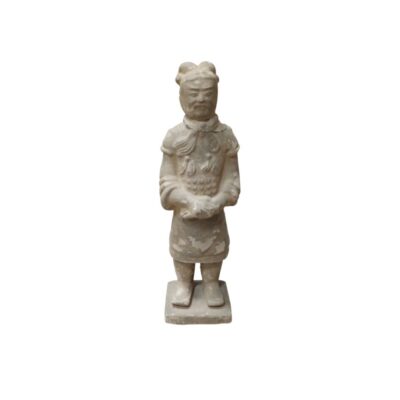 estatuilla que representa a un guerrero de terracota, inspirada en las famosas figuras del mausoleo del primer emperador Qin alquiler para eventos, publicidad, peliculas y series